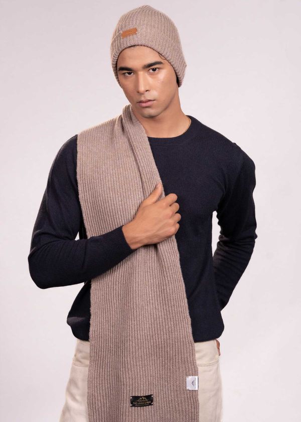 Luxury Cashmere Ribbed Scarf