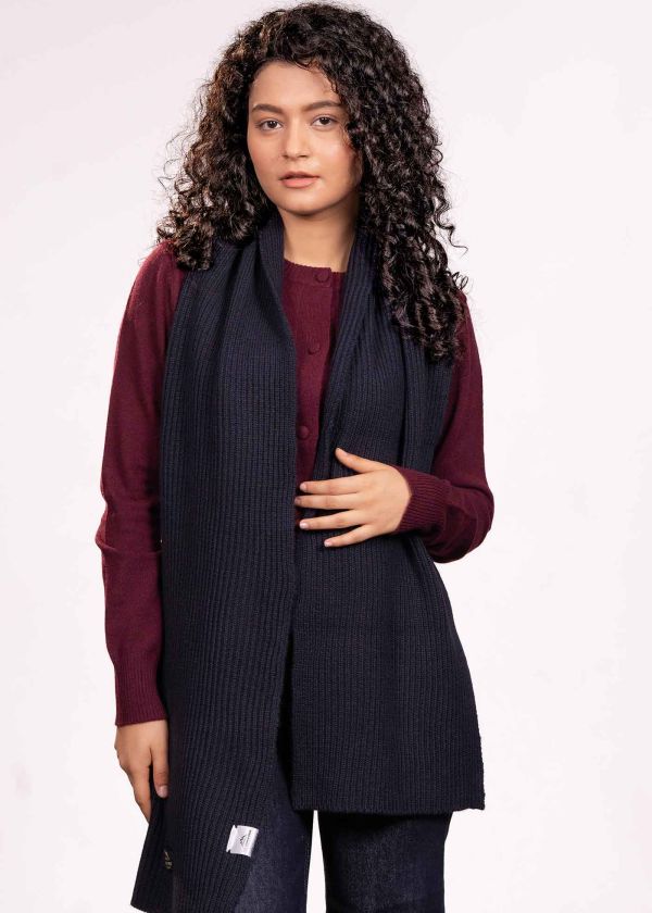Premium Cashmere Ribbed Scarf